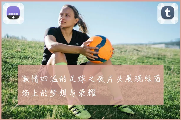 激情四溢的足球之夜片头展现绿茵场上的梦想与荣耀